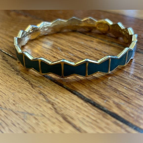 Lanvin Gold Tone Enamel Zig Zag Bracelet - Picture 3 of 8